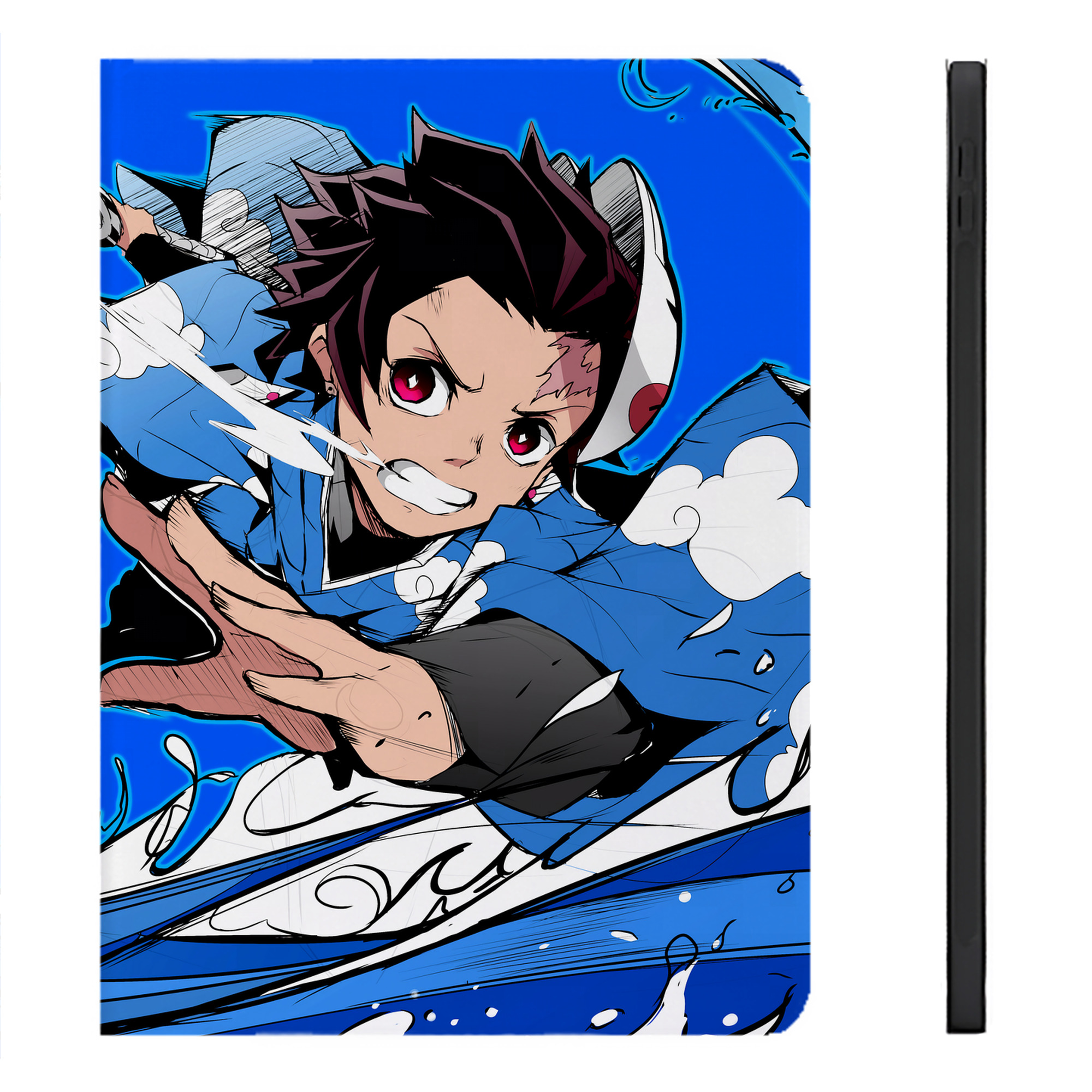（画像用） 鬼滅の刃（きめつのやいば）竈門 炭治郎／かまど たんじろう Kamado Tanjirou IPadケース ペンホルダー付き ブックスタイルデザイン